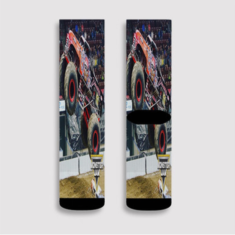 Pastele Vendetta Monster Truck Custom Socks Sublimation Awesome Printed Sports Elite Socks Polyester Cushioned Bottoms Gym Gymnastic Running Yoga School Skatebording Basketball Spandex