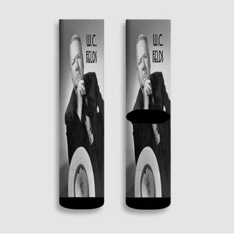 Pastele W C Fields Custom Socks Sublimation Awesome Printed Sports Elite Socks Polyester Cushioned Bottoms Gym Gymnastic Running Yoga School Skatebording Basketball Spandex