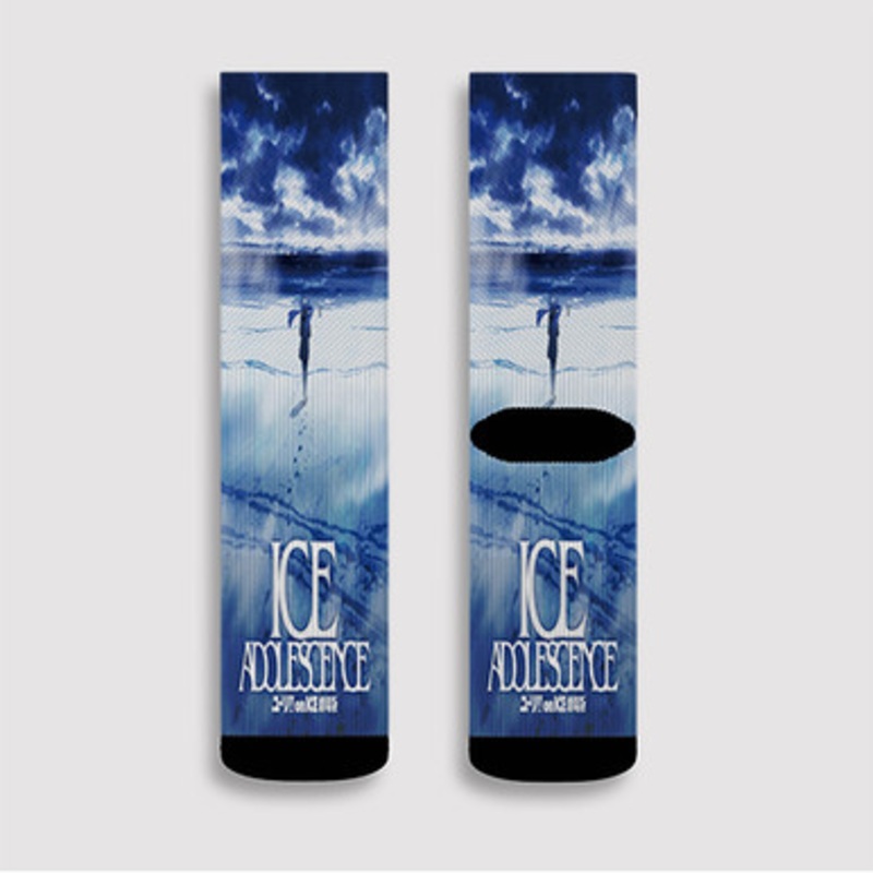 Pastele Yuri on Ice The Movie Ice Adolescence Custom Socks Sublimation Awesome Printed Sports Elite Socks Polyester Cushioned Bottoms Gym Gymnastic Running Yoga School Skatebording Basketball Spandex