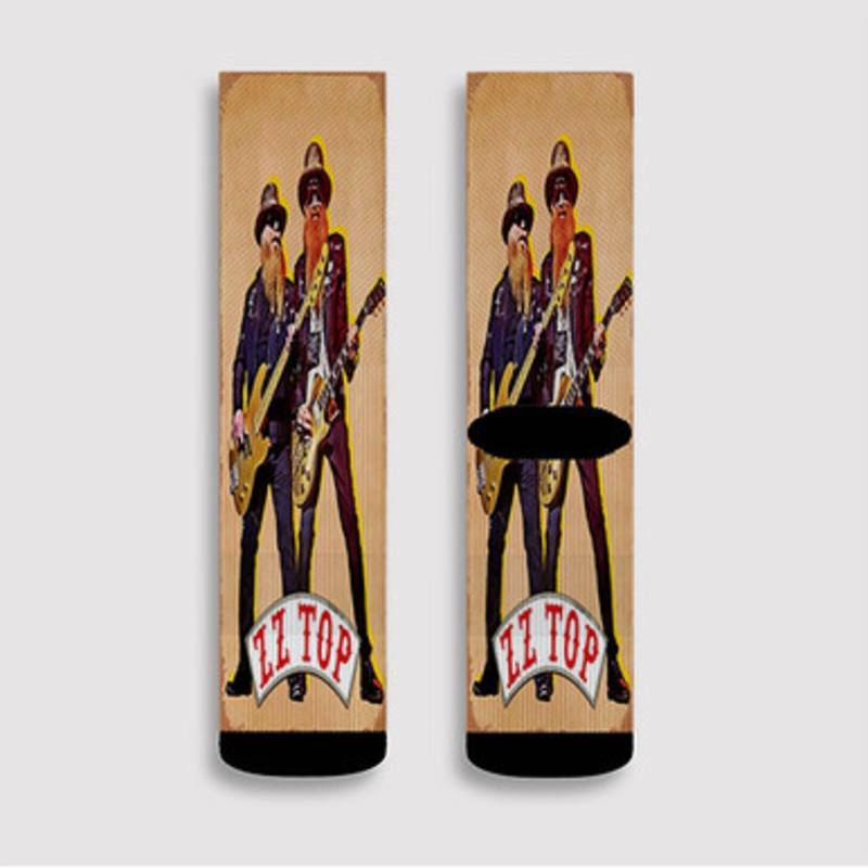 Pastele Zz Top Vintage Custom Socks Sublimation Awesome Printed Sports Elite Socks Polyester Cushioned Bottoms Gym Gymnastic Running Yoga School Skatebording Basketball Spandex