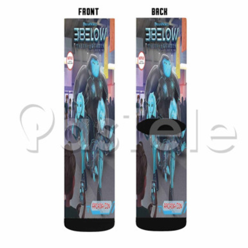 3 Below Custom Sublimation Personalized Printed Socks Polyester Acrylic Nylon Spandex