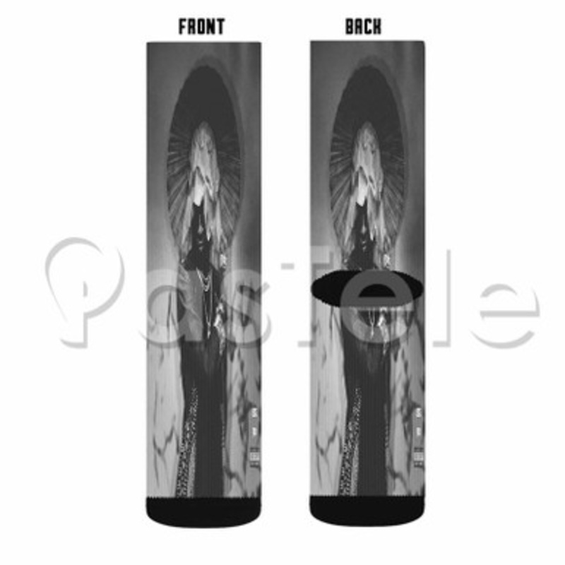 600 Days No Sleep Future Custom Sublimation Personalized Printed Socks Polyester Acrylic Nylon Spandex