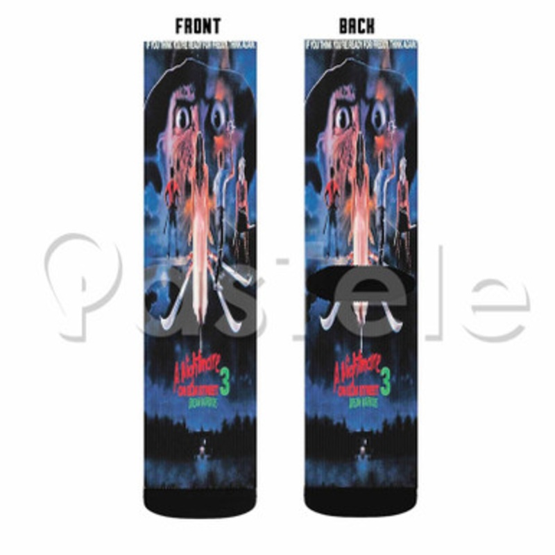 A Nightmare on Elm Street 3 Dream Warriors Custom Sublimation Personalized Printed Socks Polyester Acrylic Nylon Spandex