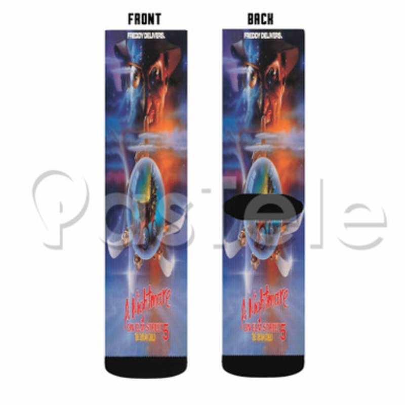 A Nightmare on Elm Street 5 The Dream Child Custom Sublimation Personalized Printed Socks Polyester Acrylic Nylon Spandex