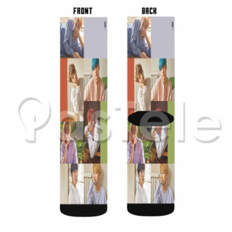 Bangtan Boys Custom Sublimation Personalized Printed Socks Polyester Acrylic Nylon Spandex