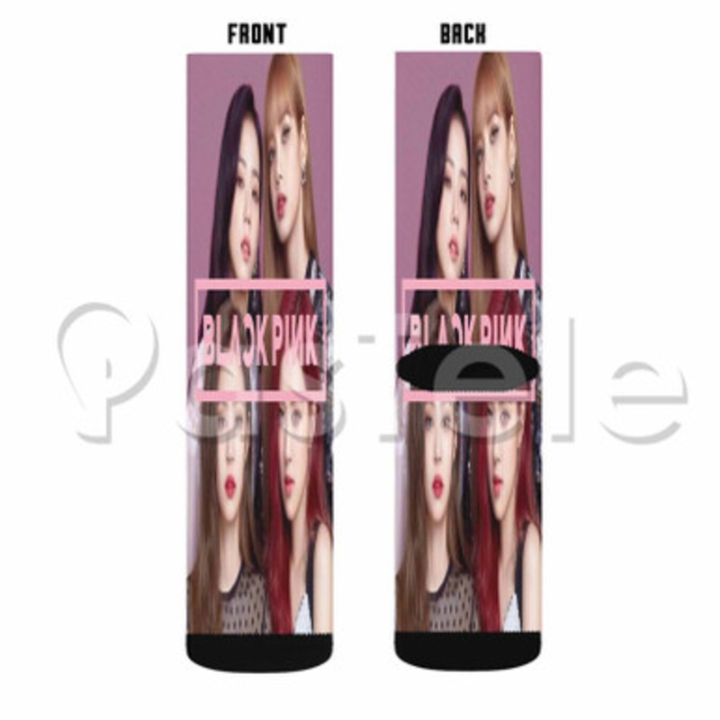 blackpink 2 Custom Sublimation Personalized Printed Socks Polyester Acrylic Nylon Spandex
