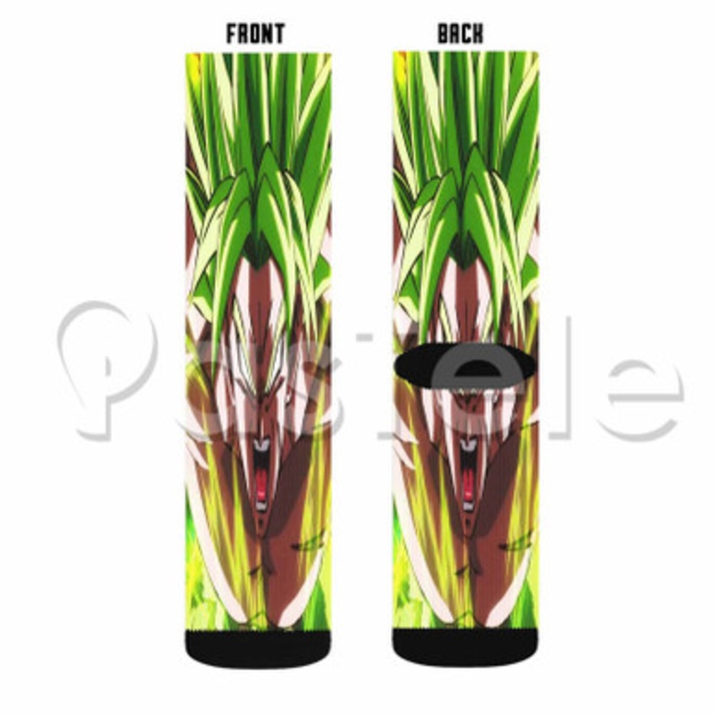 Broly Custom Sublimation Personalized Printed Socks Polyester Acrylic Nylon Spandex