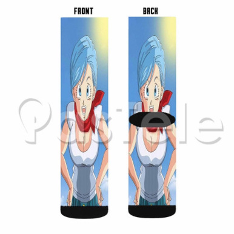 Bulma Dragon Ball Custom Sublimation Personalized Printed Socks Polyester Acrylic Nylon Spandex