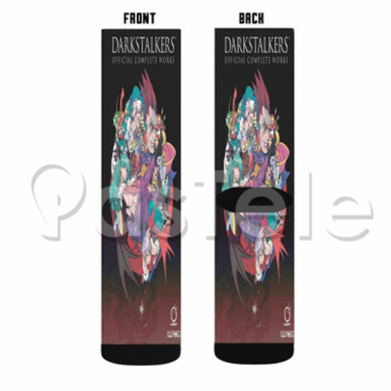 Darkstalkers Custom Sublimation Personalized Printed Socks Polyester Acrylic Nylon Spandex