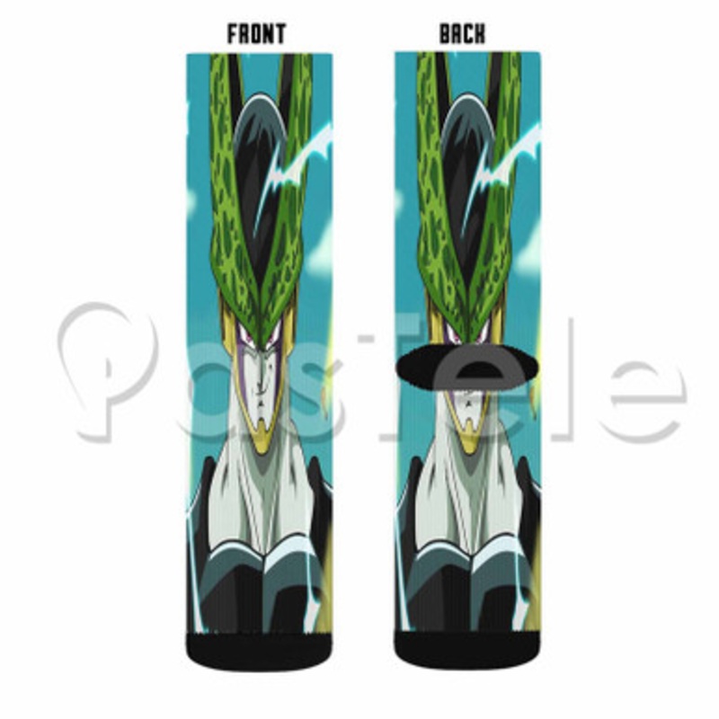 dragonball z cell Custom Sublimation Personalized Printed Socks Polyester Acrylic Nylon Spandex