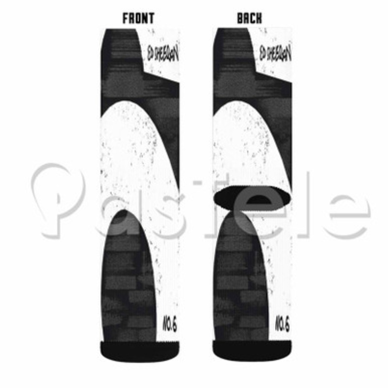Ed Sheeran No 6 Collaborations Project Custom Sublimation Personalized Printed Socks Polyester Acrylic Nylon Spandex