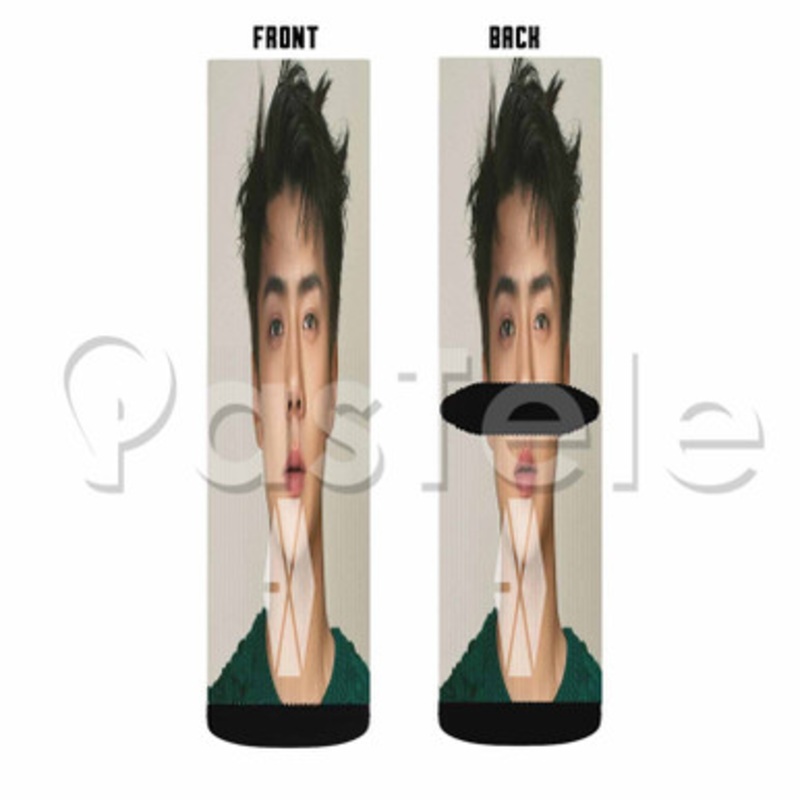 Exo Sehun Custom Sublimation Personalized Printed Socks Polyester Acrylic Nylon Spandex