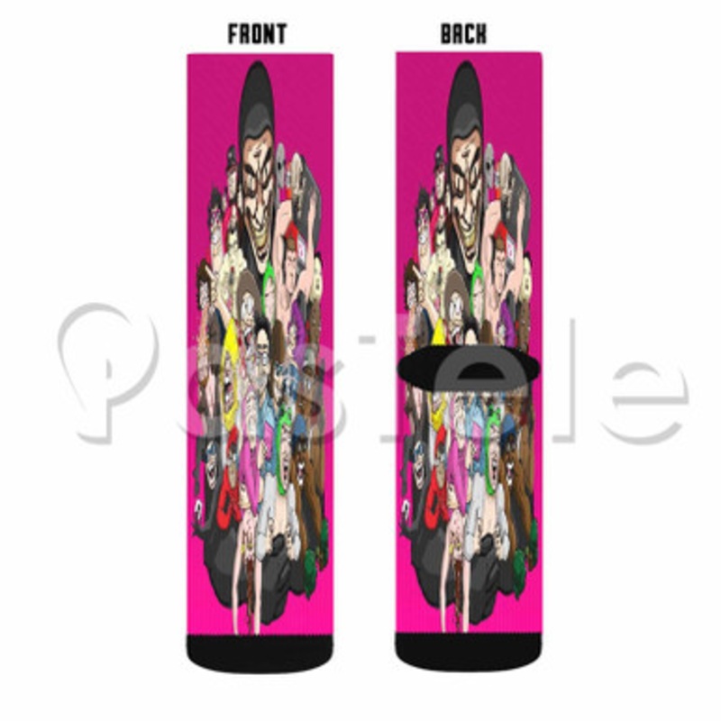 Filthy Prank Custom Sublimation Personalized Printed Socks Polyester Acrylic Nylon Spandex