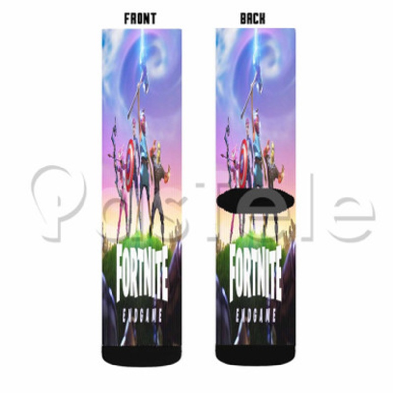 fortnite avengers endgame Custom Sublimation Personalized Printed Socks Polyester Acrylic Nylon Spandex