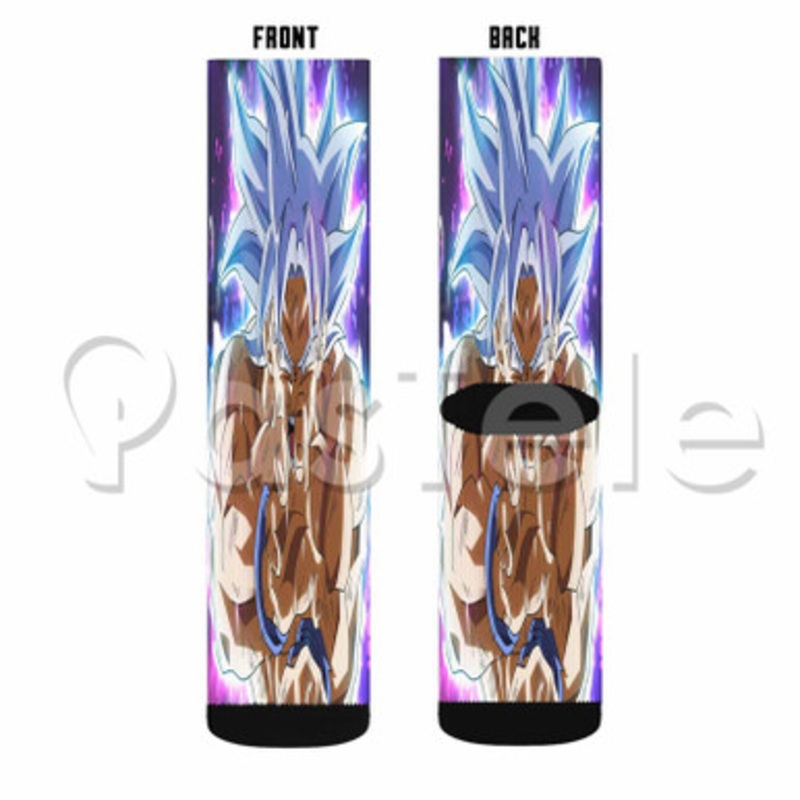 Goku Kamehame Custom Sublimation Personalized Printed Socks Polyester Acrylic Nylon Spandex