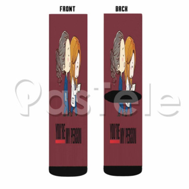 Grey s Anatomy You re My Person Custom Sublimation Personalized Printed Socks Polyester Acrylic Nylon Spandex