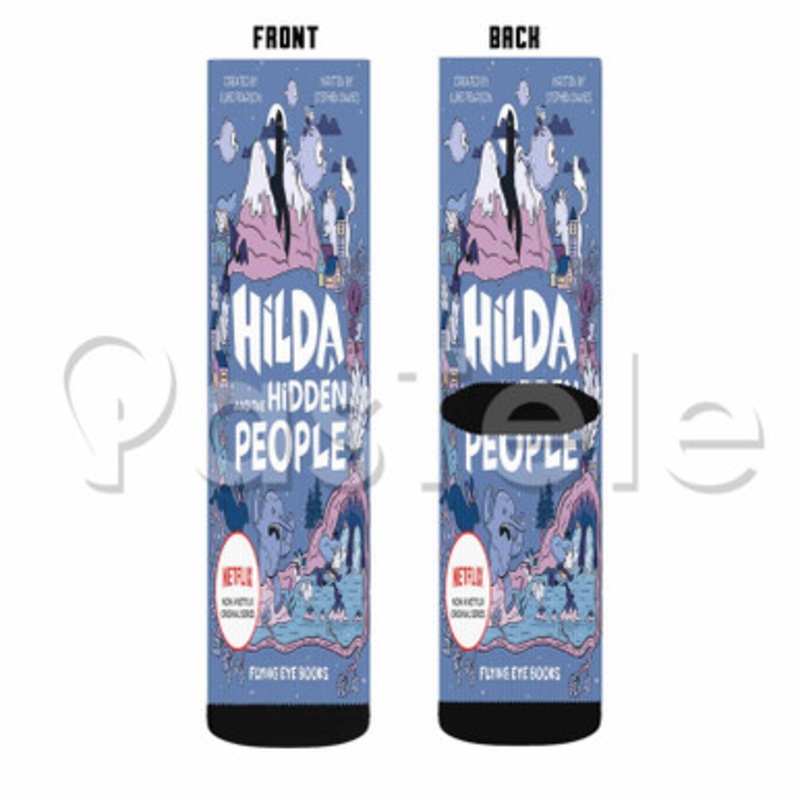 Hilda and The Hidden People Custom Sublimation Personalized Printed Socks Polyester Acrylic Nylon Spandex
