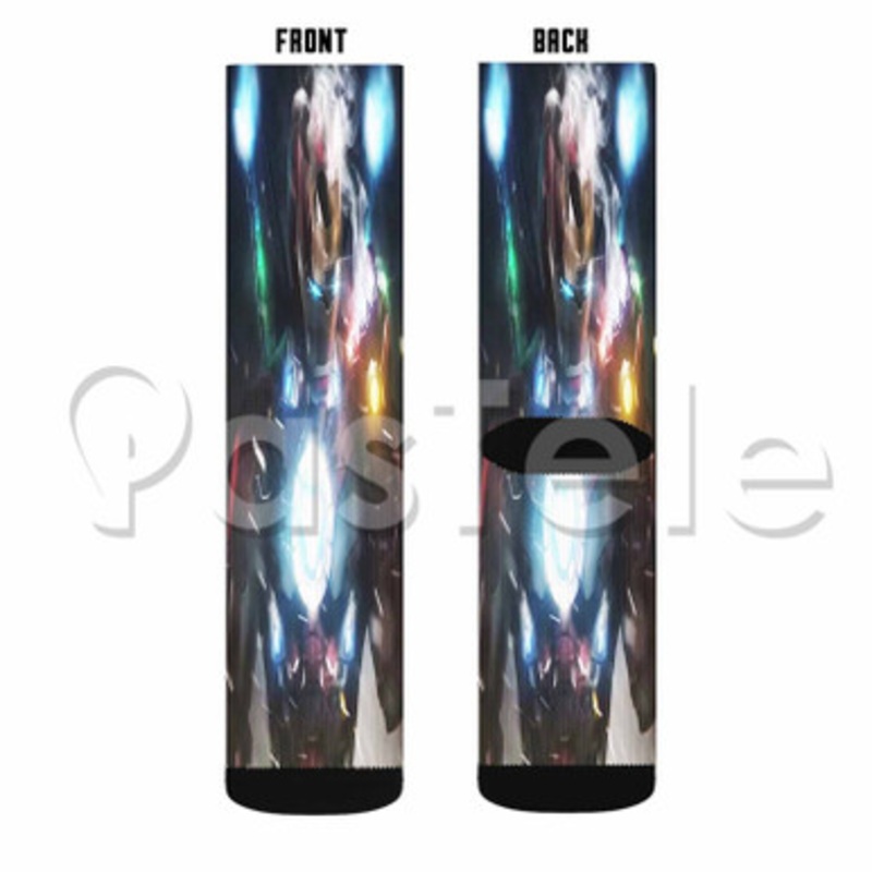Iron Man Infinity Gauntlet Custom Sublimation Personalized Printed Socks Polyester Acrylic Nylon Spandex