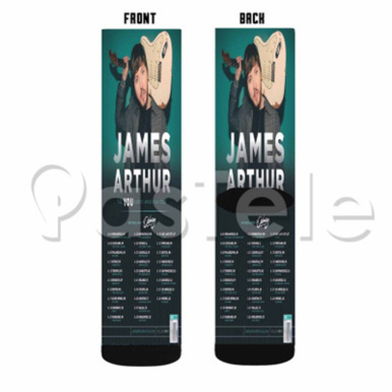 James Arthur The You North America Custom Sublimation Personalized Printed Socks Polyester Acrylic Nylon Spandex