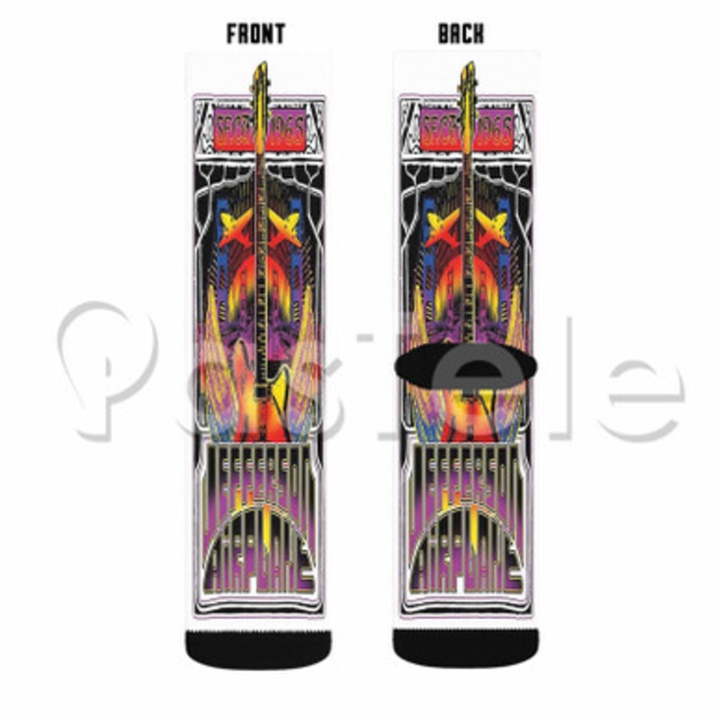 Jefferson Airplane Custom Sublimation Personalized Printed Socks Polyester Acrylic Nylon Spandex