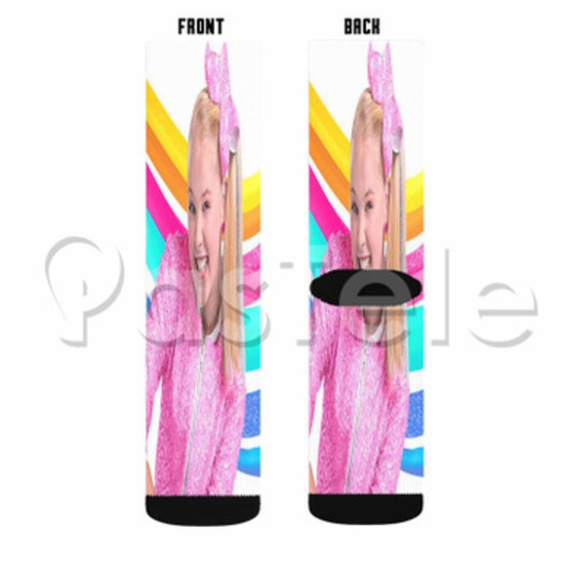 jojo siwa Custom Sublimation Personalized Printed Socks Polyester Acrylic Nylon Spandex