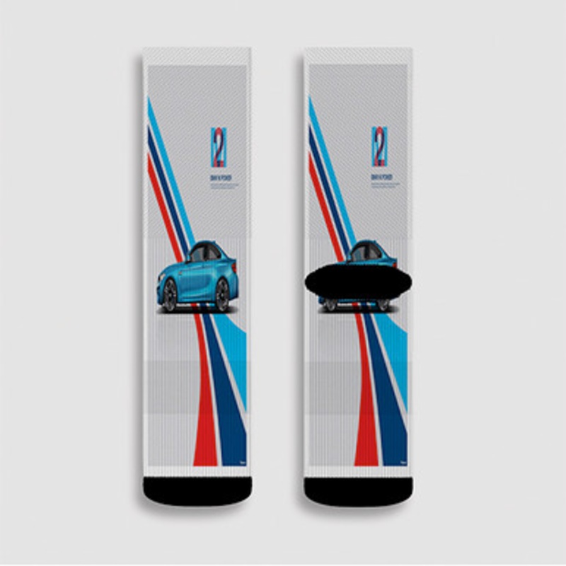Pastele BMW M2 Custom Socks Sublimation Awesome Printed Sports Elite Socks Polyester Cushioned Bottoms Gym Gymnastic Running Yoga School Skatebording Basketball Spandex