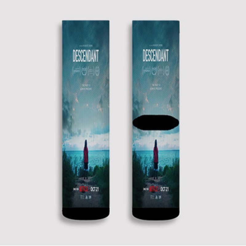 Pastele Descendant Custom Socks Sublimation Awesome Printed Sports Elite Socks Polyester Cushioned Bottoms Gym Gymnastic Running Yoga School Skatebording Basketball Spandex