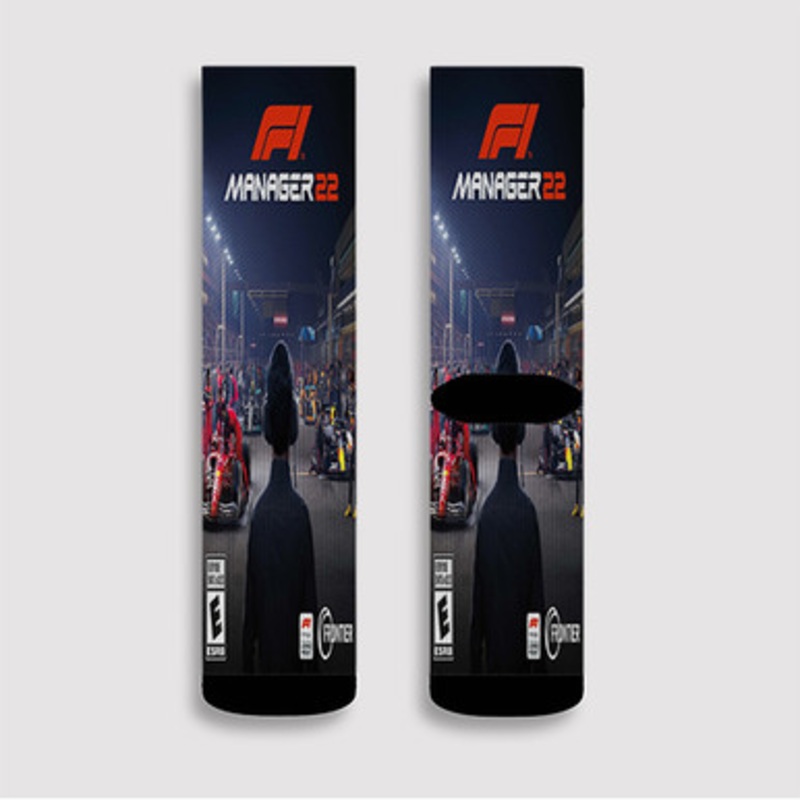 Pastele F1 Manager 2022 Custom Socks Sublimation Awesome Printed Sports Elite Socks Polyester Cushioned Bottoms Gym Gymnastic Running Yoga School Skatebording Basketball Spandex