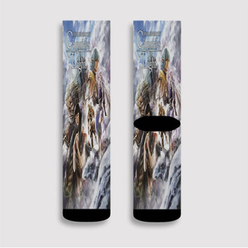 Pastele Final Fantasy XIV Chronicles of Light Custom Socks Sublimation Awesome Printed Sports Elite Socks Polyester Cushioned Bottoms Gym Gymnastic Running Yoga School Skatebording Basketball Spandex
