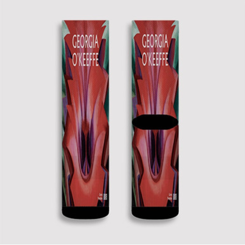 Pastele Georgia O Keeffe Custom Socks Sublimation Awesome Printed Sports Elite Socks Polyester Cushioned Bottoms Gym Gymnastic Running Yoga School Skatebording Basketball Spandex