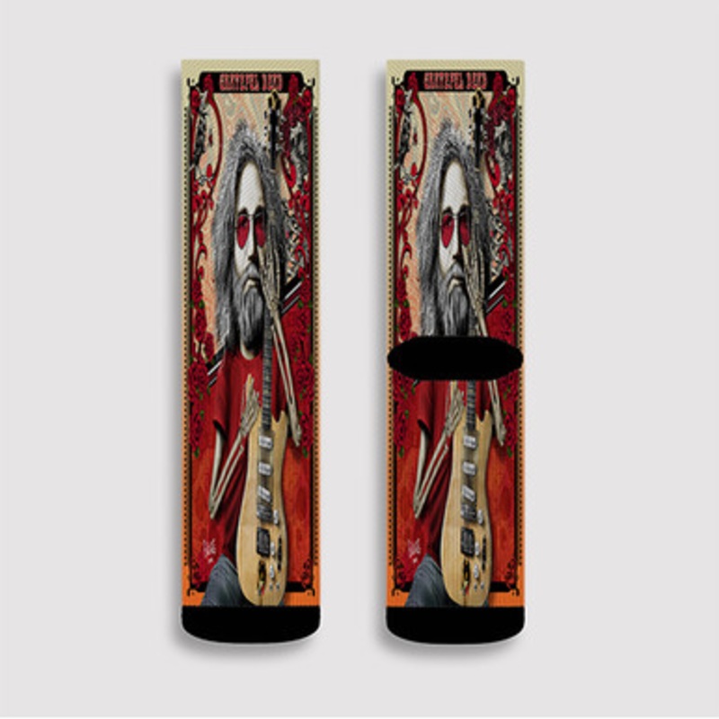 Pastele Grateful Dead Jerry Garcia Custom Socks Sublimation Awesome Printed Sports Elite Socks Polyester Cushioned Bottoms Gym Gymnastic Running Yoga School Skatebording Basketball Spandex