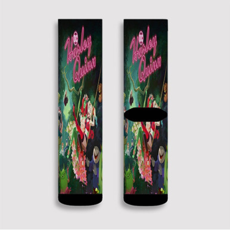 Pastele Harley Quinn 2022 Custom Socks Sublimation Awesome Printed Sports Elite Socks Polyester Cushioned Bottoms Gym Gymnastic Running Yoga School Skatebording Basketball Spandex