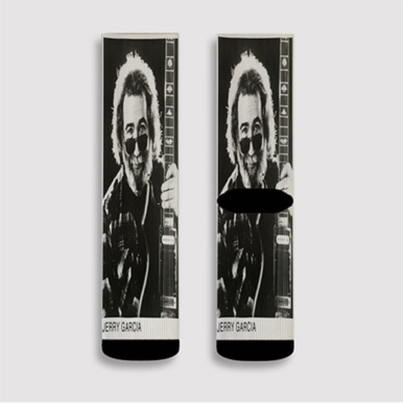 Pastele Jerry Garcia Grateful Dead Custom Socks Sublimation Awesome Printed Sports Elite Socks Polyester Cushioned Bottoms Gym Gymnastic Running Yoga School Skatebording Basketball Spandex