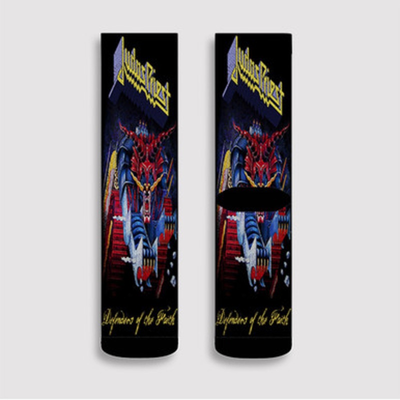 Pastele Judas Priest Defenders Of The Faith Custom Socks Sublimation Awesome Printed Sports Elite Socks Polyester Cushioned Bottoms Gym Gymnastic Running Yoga School Skatebording Basketball Spandex