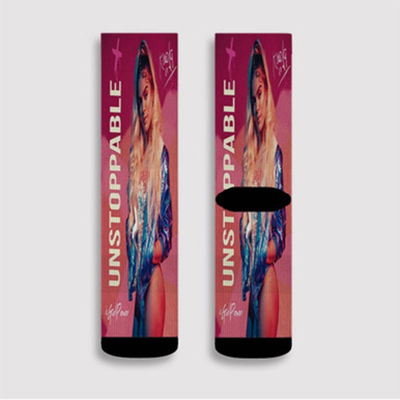 Pastele Karol G Custom Socks Sublimation Awesome Printed Sports Elite Socks Polyester Cushioned Bottoms Gym Gymnastic Running Yoga School Skatebording Basketball Spandex