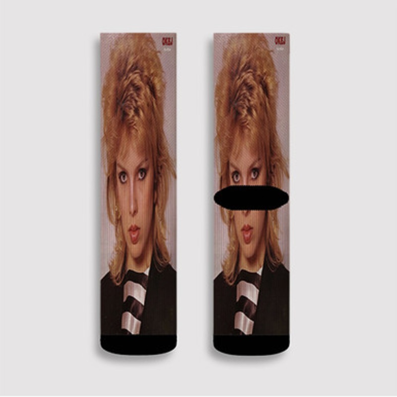 Pastele Kim Wilde 1983 Custom Socks Sublimation Awesome Printed Sports Elite Socks Polyester Cushioned Bottoms Gym Gymnastic Running Yoga School Skatebording Basketball Spandex