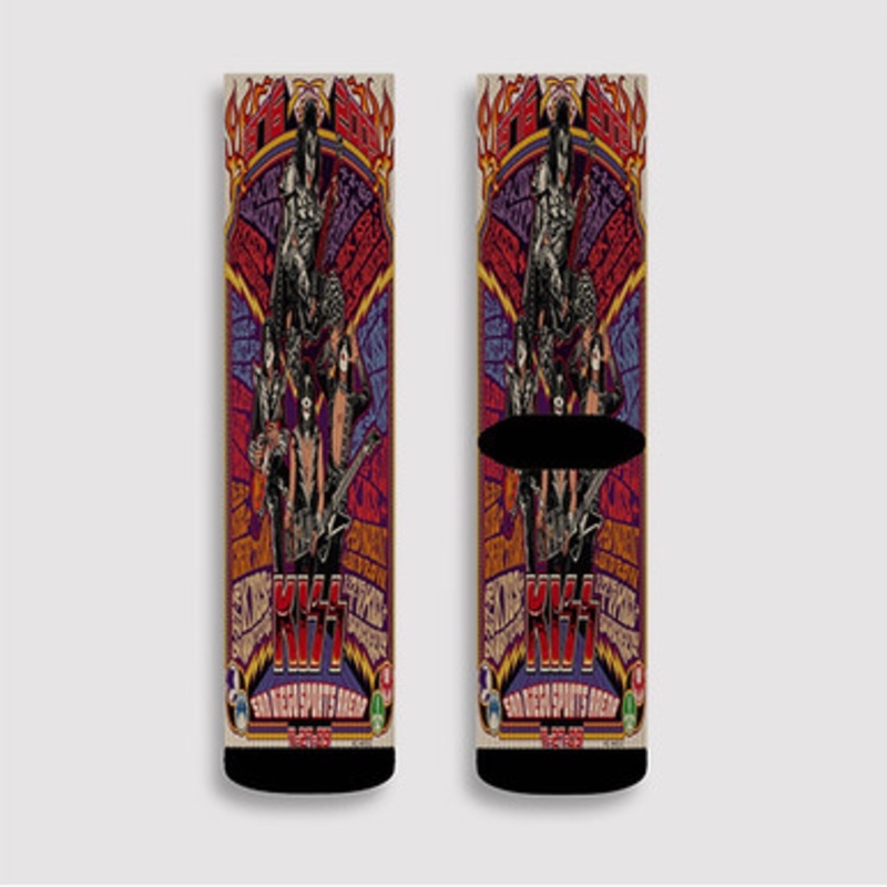 Pastele Kiss San Diego Custom Socks Sublimation Awesome Printed Sports Elite Socks Polyester Cushioned Bottoms Gym Gymnastic Running Yoga School Skatebording Basketball Spandex