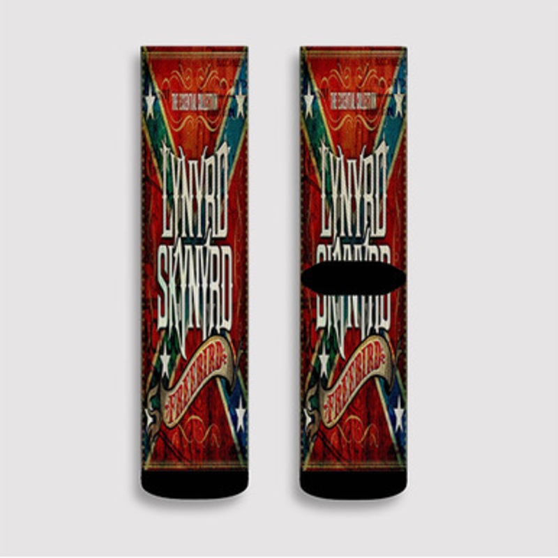 Pastele Lynyrd Skynyrd Freebird Custom Socks Sublimation Awesome Printed Sports Elite Socks Polyester Cushioned Bottoms Gym Gymnastic Running Yoga School Skatebording Basketball Spandex