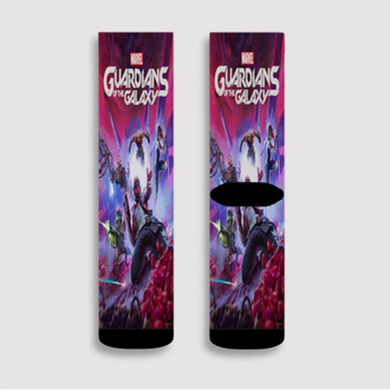 Pastele Marvel s Guardians of the Galaxy Custom Socks Sublimation Awesome Printed Sports Elite Socks Polyester Cushioned Bottoms Gym Gymnastic Running Yoga School Skatebording Basketball Spandex