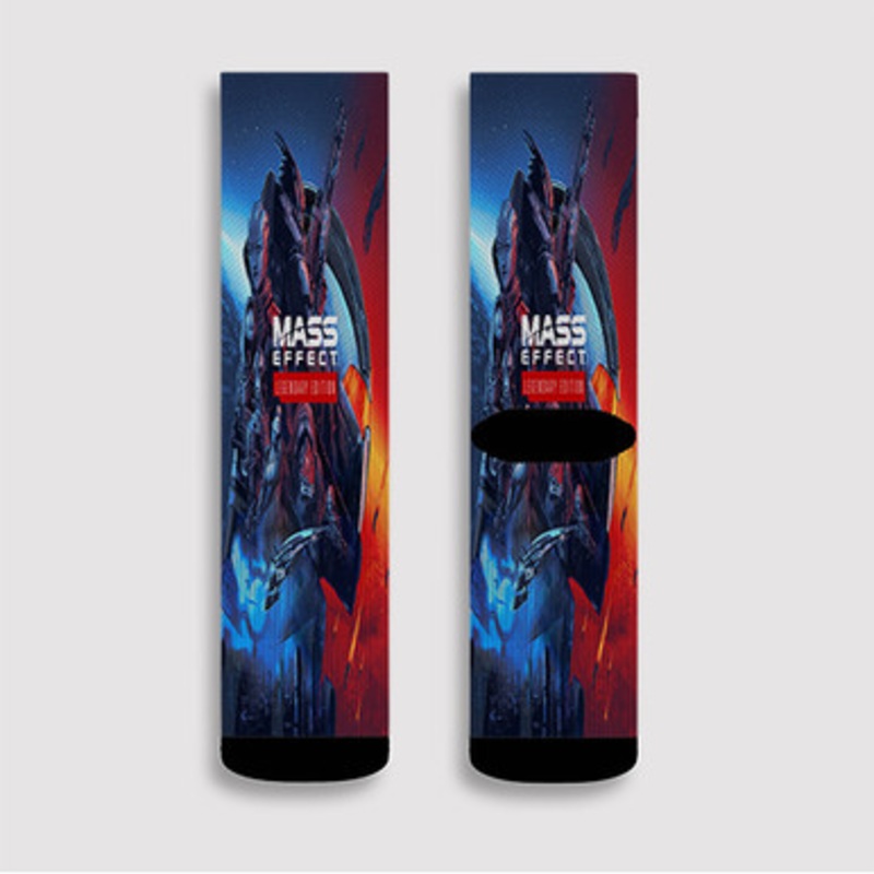 Pastele Mass Effect Legendary Edition Custom Socks Sublimation Awesome Printed Sports Elite Socks Polyester Cushioned Bottoms Gym Gymnastic Running Yoga School Skatebording Basketball Spandex