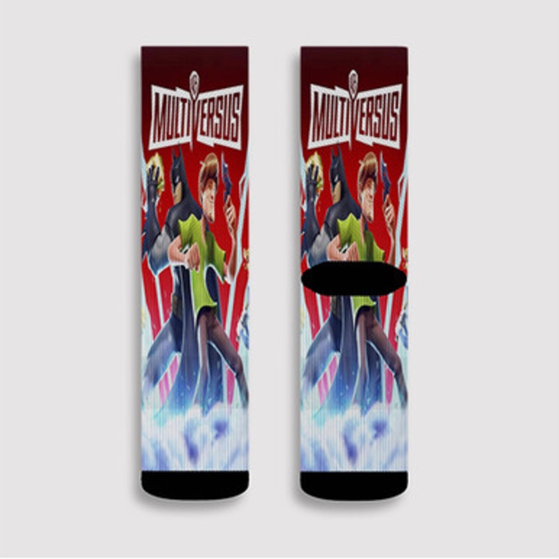 Pastele Multi Versus Batman Shaggy Custom Socks Sublimation Awesome Printed Sports Elite Socks Polyester Cushioned Bottoms Gym Gymnastic Running Yoga School Skatebording Basketball Spandex