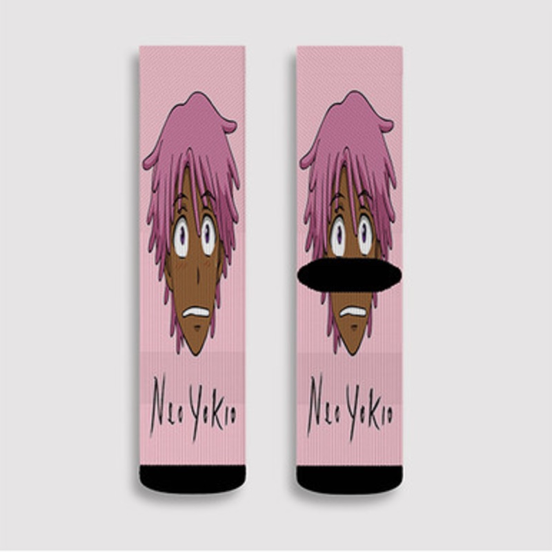 Pastele Neo Yokio Custom Socks Sublimation Awesome Printed Sports Elite Socks Polyester Cushioned Bottoms Gym Gymnastic Running Yoga School Skatebording Basketball Spandex