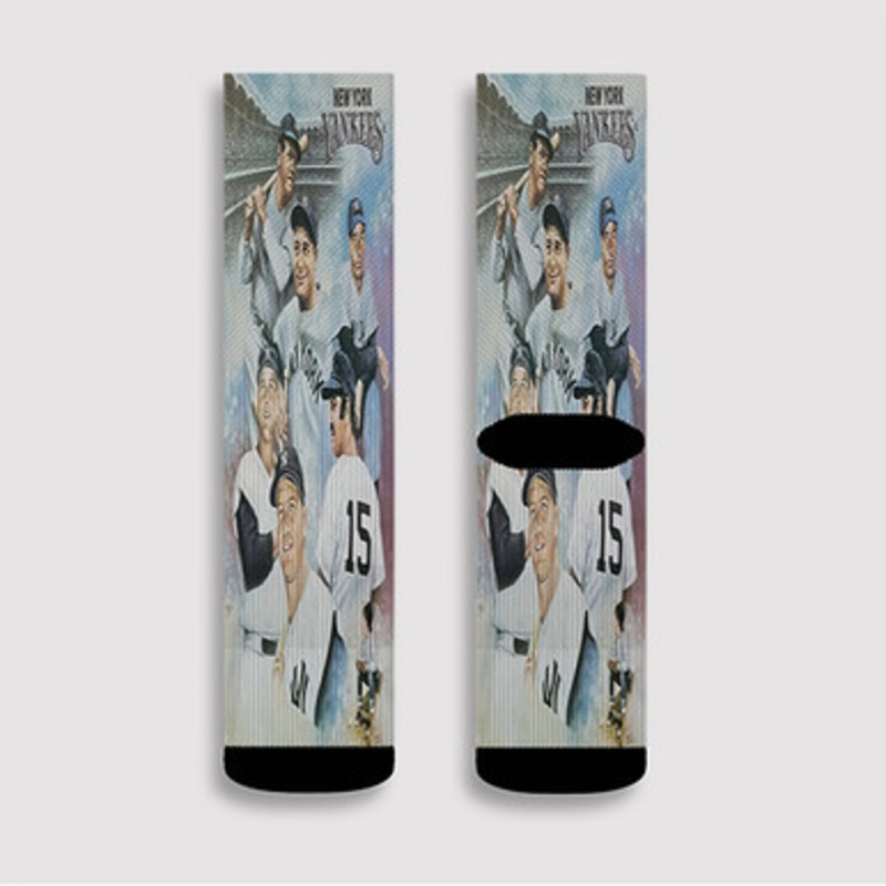 Pastele New York Yankees Vintage Custom Socks Sublimation Awesome Printed Sports Elite Socks Polyester Cushioned Bottoms Gym Gymnastic Running Yoga School Skatebording Basketball Spandex