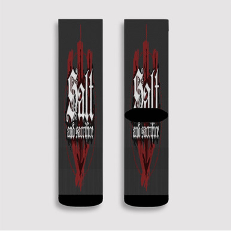 Pastele Salt and Sacrifice Symbol Custom Socks Sublimation Awesome Printed Sports Elite Socks Polyester Cushioned Bottoms Gym Gymnastic Running Yoga School Skatebording Basketball Spandex