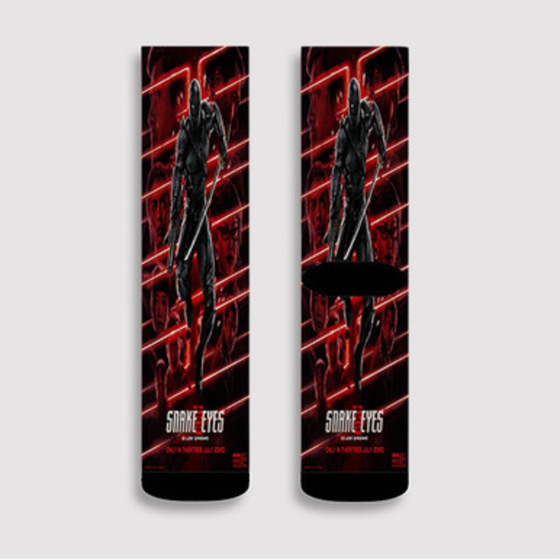 Pastele Snake Eyes G I Joe Origins Custom Socks Sublimation Awesome Printed Sports Elite Socks Polyester Cushioned Bottoms Gym Gymnastic Running Yoga School Skatebording Basketball Spandex