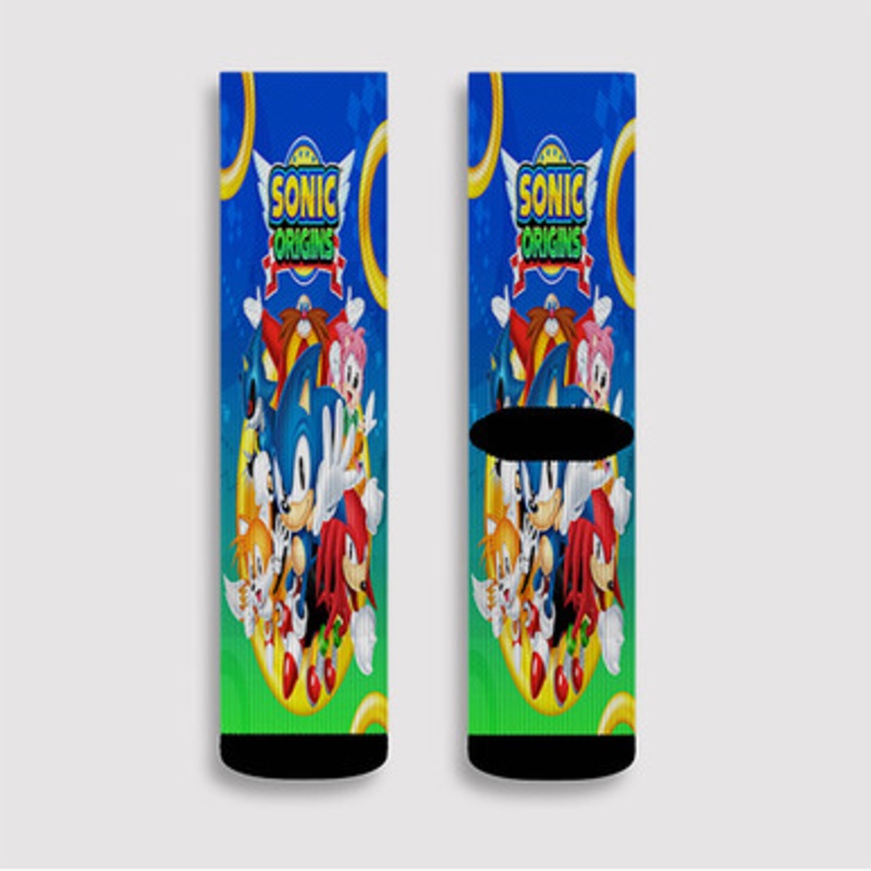 Pastele Sonic Origins Custom Socks Sublimation Awesome Printed Sports Elite Socks Polyester Cushioned Bottoms Gym Gymnastic Running Yoga School Skatebording Basketball Spandex