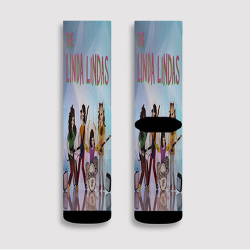 Pastele The Linda Lindas Growing Up Custom Socks Sublimation Awesome Printed Sports Elite Socks Polyester Cushioned Bottoms Gym Gymnastic Running Yoga School Skatebording Basketball Spandex
