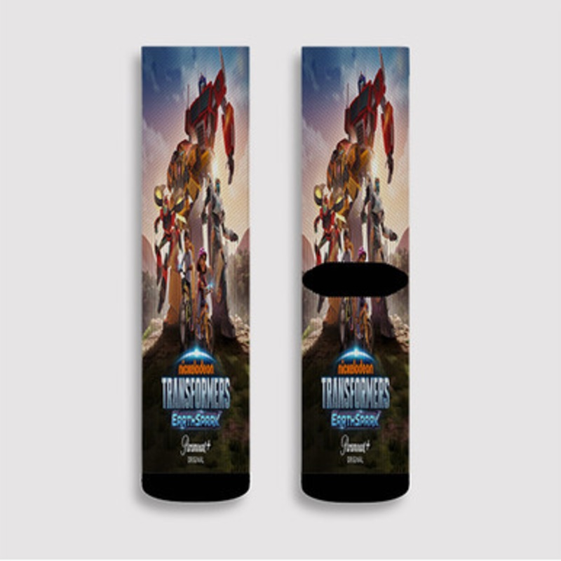 Pastele Transformers Earth Spark Custom Socks Sublimation Awesome Printed Sports Elite Socks Polyester Cushioned Bottoms Gym Gymnastic Running Yoga School Skatebording Basketball Spandex