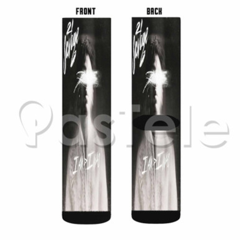 21 Savage I Am I Was Custom Sublimation Personalized Printed Socks Polyester Acrylic Nylon Spandex