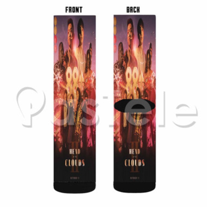 88rising Stephanie Poetri Jackson Wang Head Clouds 2 Custom Sublimation Personalized Printed Socks Polyester Acrylic Nylon Spandex